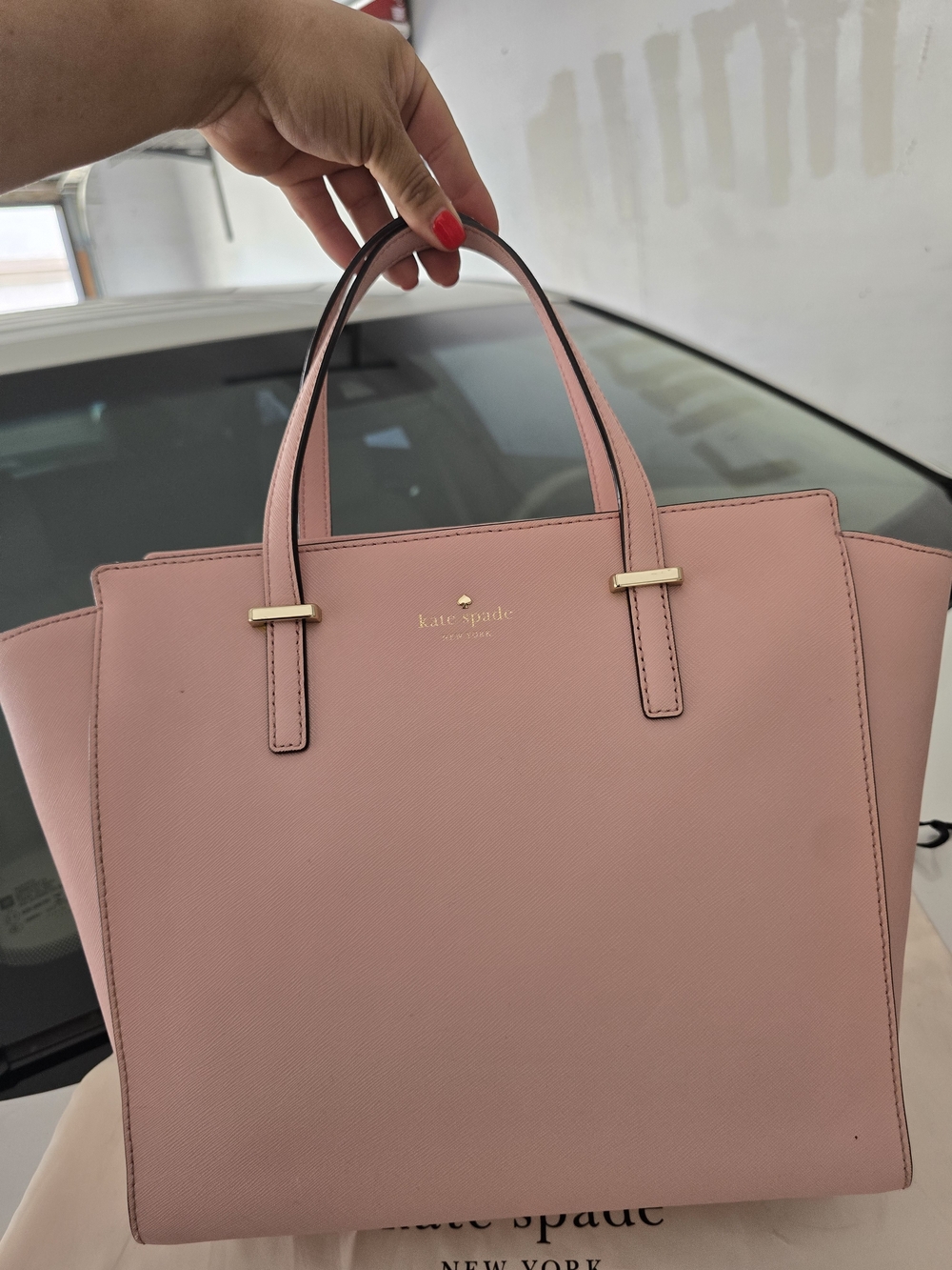 Kate Spade New York Large Cedar Street Hayden Saffiano Leather Tote Plus Wallet
